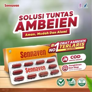 Sennaven - 3 Blister Melancarkan BAB Sembelit Sakit Perut Atasi Gejala Wasir/Ambeien