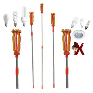 Tongkat Pengganti Lampu 2in1 Panjang 2meter Stik Lampu Alat Pasang Bola Lampu