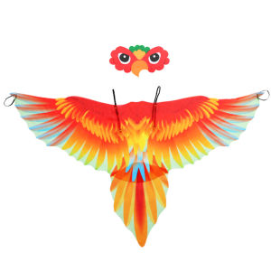1014 Factory Wholesale Halloween Children Parrot Wings Cloak Bird Headdress Performance Props cosplay
