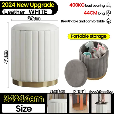 🔥SG Ship In 12 Hour🔥 Nordic Make Up Chair Storage Stool Dinning Chair Dressing Chair Make Up Table Stool Chair Bedroom Simple Dressing Table Chair With Lid 储物凳 化妆凳