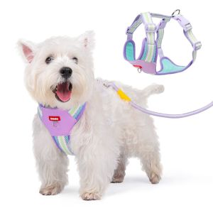 ER52858 Breathable Dog Harness Adjustable Lightweight Cat Lead Creative Nylon Pet Vest Chest Strap Puppy