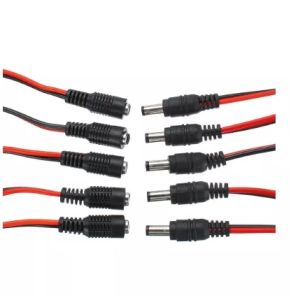 5Pair DC Male female Barrel Adapter Cord 20cm Male Plug Connector Cables Fast Transmission Cables