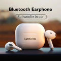 Lenovo Thinkplus LP40 ชุดหูฟังบลูทู ธ ไร้สายจริงไร้สายสีขาวกึ่งในหูกีฬาตัดเสียงรบกวนเบสหูฟังเพลงสากล Apple Huawei Xiaomi โทรศัพท์มือ. 