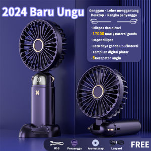 ME Kipas Angin Mini Portable USB 10000Mah 5-Speed Wind Kipas Lipat&LED Display Mini Fan Portable Aromaterapi Kipas Leher