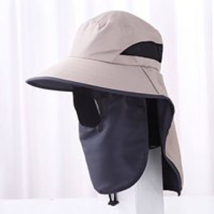 Mens Summer Sun Hat with Face Mask for Fishing Outdoor UV Protection Fisherman Hat