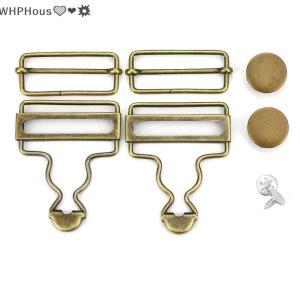WP💓💛💖 Dungaree Fasteners Clip Brace Buckles With Jeans Buttons Set For Denims Jackets Home DIY Apparel Sewing Supplies