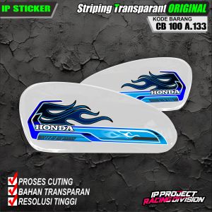 (COD) STIKER STRIPING ORIGINAL MOTOR HONDA CB 100 - STIKER MOTOR HOLOGRAM DAN TRANSPARAN KODE A.133