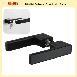 Magnetic Bedroom Door Lock | Minimalist White Door Lock | Indoor Lock | Invisible Door Lock Handle