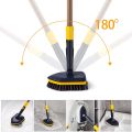 BOOMJOY Tub Tile Scrubber Brush 2 in 1 Cleaning Brush 58.2" Adjustable Telescopic Pole Stiff Bristles Scouring Pads Cleaning Tools. 