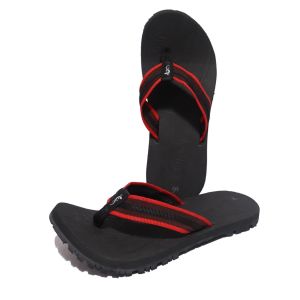 Outdoor slippers SANTH075 red x black strap with black slipsole (Available Sizes 5 6 7 8 9 10 11 12)