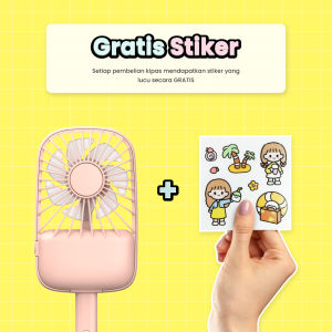 Kipas Angin Mini Genggam Portable Karakter Ice Cream 3 Speed Wind l Kipas Angin Lucu Portable USB l Mini Fan l INFINILAPAN