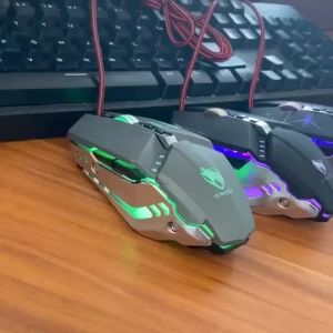 (HD1) Sói Sấm Sét V7 Chuột chơi game có chức năng lập trình macro cơ học chuột có đèn LED dành cho E-Sports USB Chuột