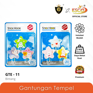 ESCO >< EVO Gantungan Tempel / Kaitan / Cantelan Serbaguna / Hanger Hook / Magic Stick Hook GTE