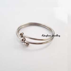 1-3 Tahun Gelang Anak Stainless steel 3 Bola Tahan karat dan tidak Luntur Gelang anak cowok cewek Universal