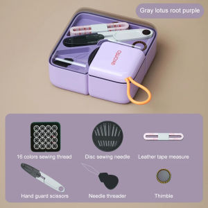 21pcs Sewing Box Set Portable Multifunctional Hand Sewing Storage Box Mini Travel Household