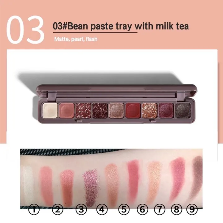 LAMEILA Korea Style 9 Color Waterproof Keyboard Matte/Glitter Eye ...