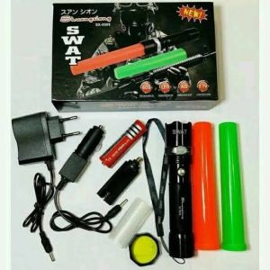 Senter SWAT Police Kualitas Premium SWATT 2 Cone Lalin Lalu Lintas