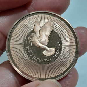 Đồng Xu United Nation 1974 đường kính 38.4mm sưu tầm second hand