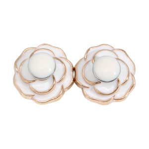 Camellia Rose Petal WaistCinching Button Spring Fashion for Women Stylish Lovers All Ages Featuring Rose Petals and Camellia Flowers