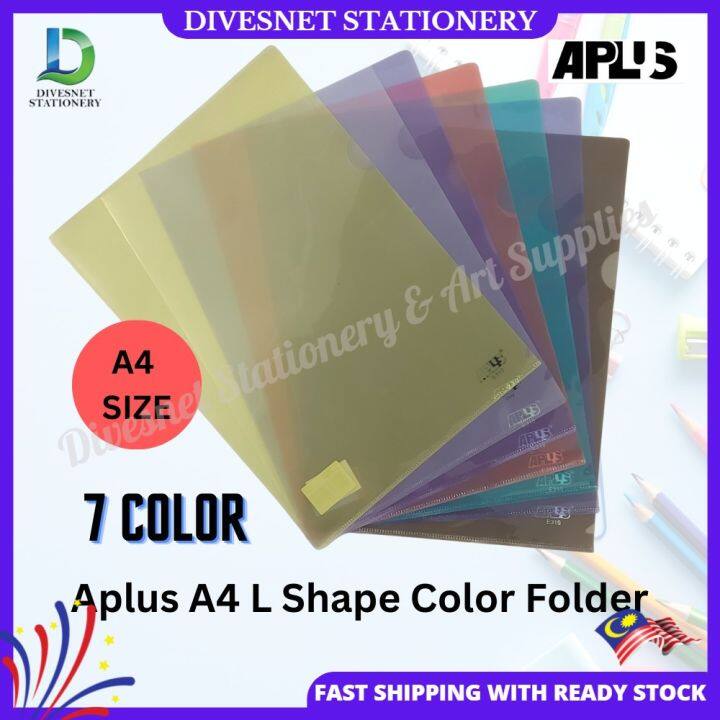 Aplus A4 L Shape Color Document Holder Stationery File Folder Report ...