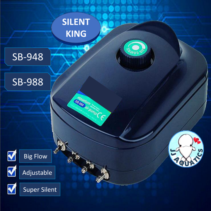 🔥Ready Stock🔥 Aquarium Air Pump Oxygen Pump Adjustable Flow SB748 SB848