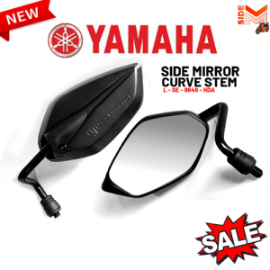 RAIDER R150 CARB LEGITMOTO ORIGINAL SIDE MIRROR CURVE BLACK/CHROME STEM NON-GRADED CLEAR LENS 1PAIR