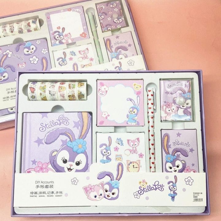 星黛露美乐蒂酷洛米手账本套装Stella Lou My Melody Kuromi Notebook Set Dairy Handbook ...