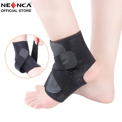 NEENCA Adjustable Ankle Brace Compression Sleeve (Single) Ankle Support Open Velcro. Heel Brace for Achilles Tendonitis Plantar Fasciitis Joint PainSwellingHeel Spurs Injury Recovery Sports