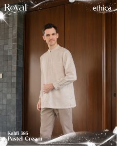 GAMIS SARIMBIT ETHICA ROYAL PASTEL CREAM TERBARU 2026 TERMURAH COCOK UNTUK LEBARAN KELUARGA