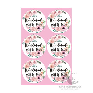 30 Pcs Handmade With Love Sticker 4.5 cm TY014