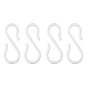 Practical Plastic S Hooks Adhesive Wall Mount No Drill Installation Hangers for Bathrooms Kitchens Home Organization