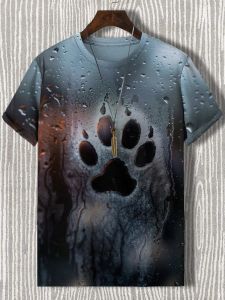 [Local Stock] VCC Animal Printed T Shirts Short Sleeved Tees Tops 3D Prints Crew Neck Shirts Summer Casual Mens Clothing Apparel Mens Funny
