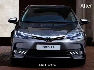 Mastersat TOYOTA Altis รุ่นปี 2017 ไฟ Led Day light+ไฟเลี้ยว ในกันชนหน้า ตรงรุ่น ผลิตจากวัสดุ ABS อย่างดี กันน้ำ ไฟเดย์ไลท์ ไฟหรี่ + ไฟเลี้ยว ไฟแต่งรถ