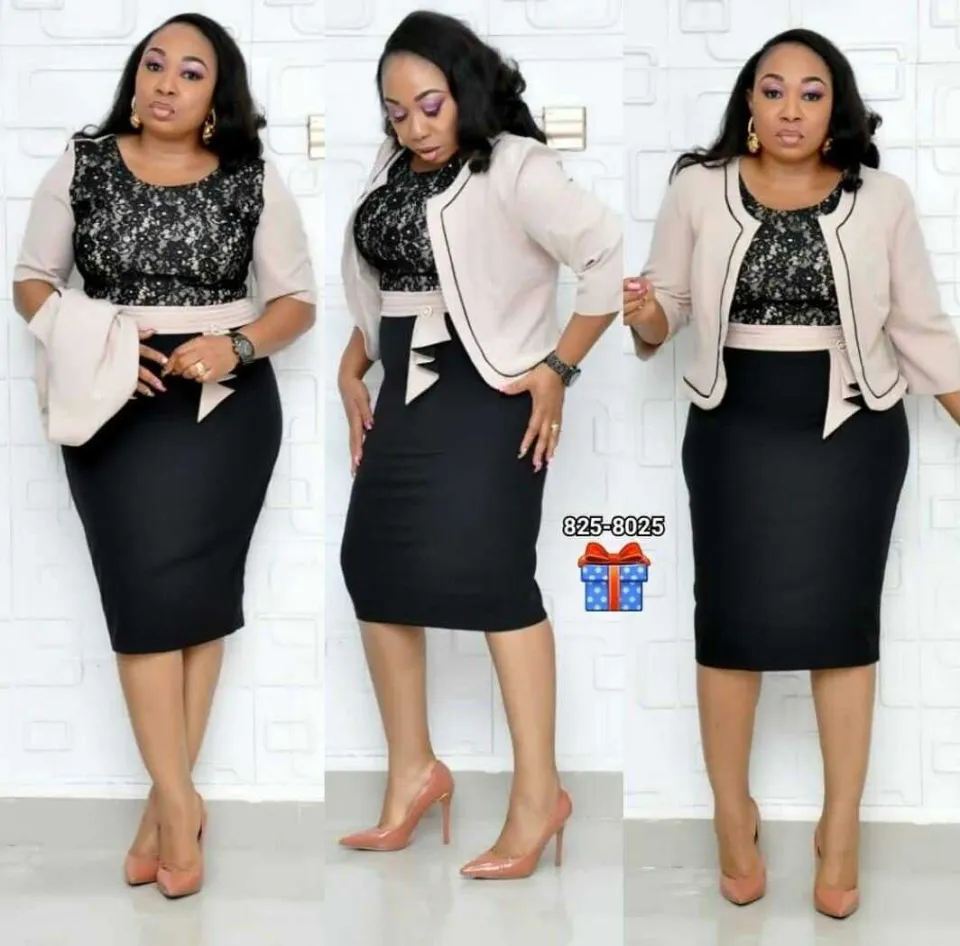 Plus Size Black Women's Suits Office Ladies Blazers Mother of the