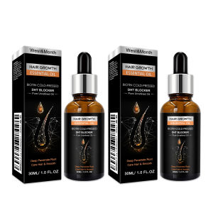 WEST&MONTH Natural Intense Hair Essential Oil 30ml Nourishes And Repair The Scalp Promotes Hair Growth Improves Dryness And Frizz