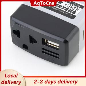 [COD] AqToCna Ship within 24 hours Car Mobile Converter Inverter Adapter DC 12V 24V to AC 220V Charger Power+USB