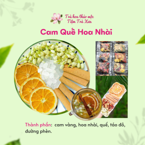 Trà CAM QUẾ HOA NHÀI - Trà CAM QUẾ  - Tiệm Trà Xưa - Trà Hoa Thảo Mộc
