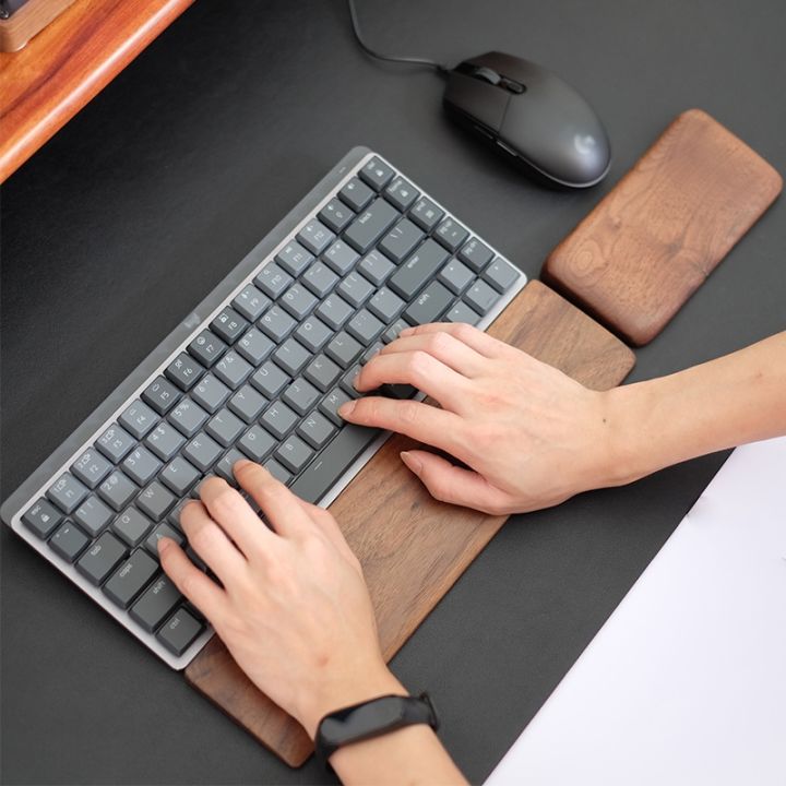 Discount⚡ Walnut wood Logitech mx keys palm rest mechanical keyboard hand rest K845 mouse pad