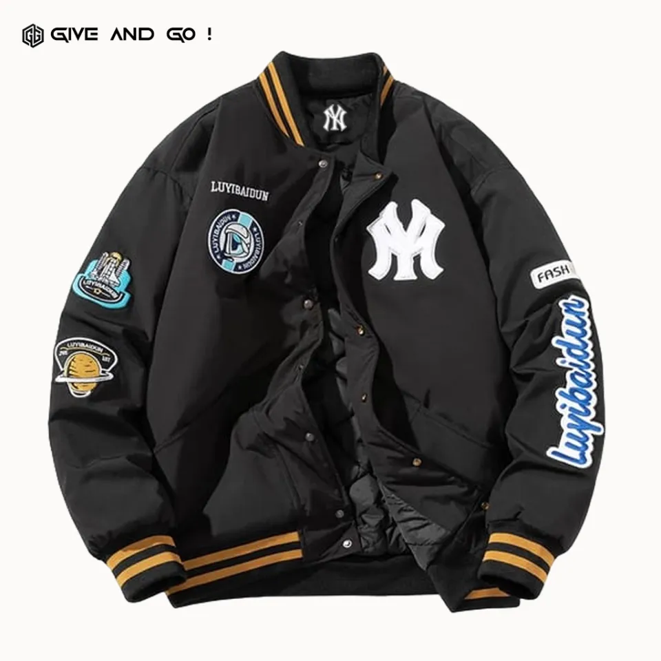 Jaket Varsity Baseball Basketball Black New York Yankees MLB