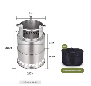 Foldable Outdoor Wood-burning Stove For Outdoor Sports Hiking Camping Barbecue And Home Use.