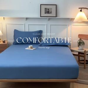 Fitted Bed Sheet Set Anti-Slip Base mattress cover with pillowcases simple bedding set for bedroom dormitory and guest room for bedroom dormitory and guest room Home Use Office Use