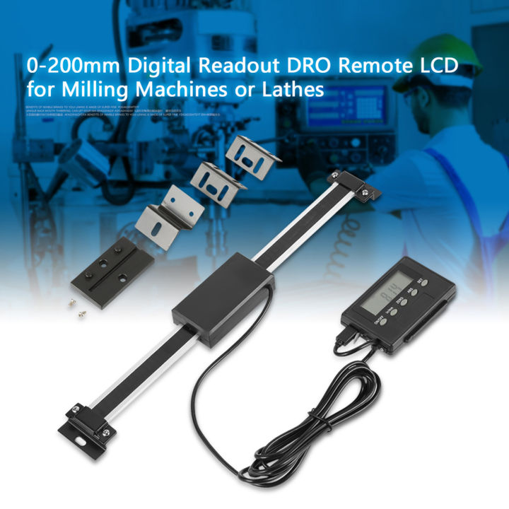 Thang đo đọc kỹ thuật số 0-200mm Thang đo đọc bảng DRO Thang đo tuyến ...