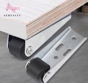 SERENITY 1PC Multi-functional Roller Gate Door Stainless Steel Support Loading Swivel Bottom Flat Wheel Leg Table Hardware Portable Roller