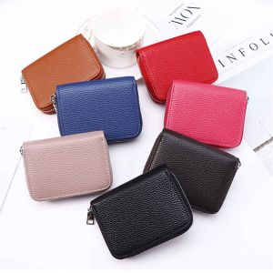 CHUAN Fashion Business Card Zipper Multi-function Credit Card Holder Card Case Leather Wallet Purses