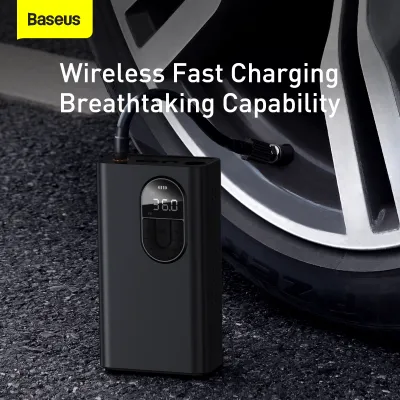 Baseus Portable Inflator Pump Car Air Compressor Smart Digital Tire Pressure Detection Auto Tire Pump for Car Bike Motorcycle