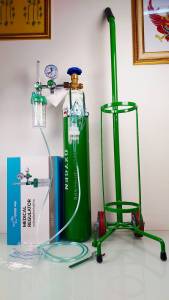 ชุดพ่นยาอ๊อกซิเจน 0.5Q+(ผอม)+รถเข็น+เกจ์ GOODWIN GW2307 ช่วยหายใจ พ่นยา