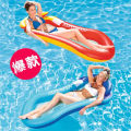 LZD  Spot Inflatable Floating Row Swimming Foldable Suspender Floating Bed Aerated Dormette over Water Mesh Hammock with Clip. 