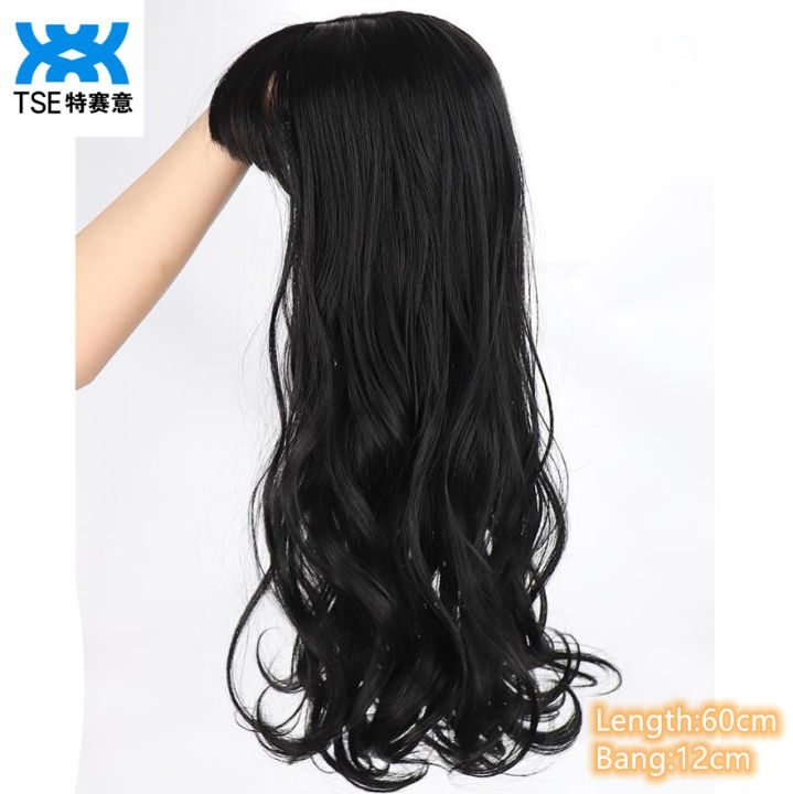TSE Long Curly Hair Wig Piece 60cm Length 3D Hair Toupee Piece