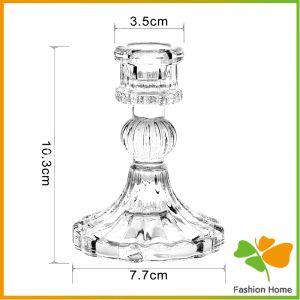 FASHION เชิงเทียนแก้ว เนื้อแก้วหนา แก้วเนื้อดี ใช้งานสะดวก candlestick