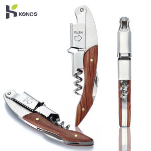 Konco Opener Wine Opener Gỗ Xử Lý Corkscrew Chuyên Nghiệp Bồi Bàn Corkscrew Xách Tay Vít Bia Mở Công Cụ Nhà Bếp Quà Tặng Cho Những Người Yêu Thích Rượu